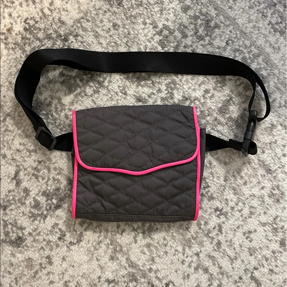 Rebecca Minkoff Grey Pink Quilted Fanny Pack